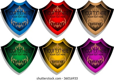 colorful labels set