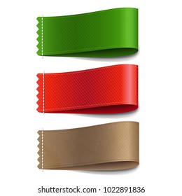 Colorful Labels Set With Gradient Mesh, Vector Illustration