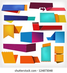 Colorful labels, without text