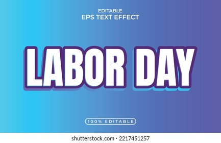 Concepto de efecto de texto editable en el día laboral colorido	
