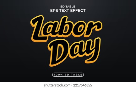 Concepto de efecto de texto editable en el día laboral colorido	
