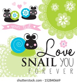 Colorful lacy snails vector