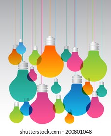 colorful lamp idea text box.
