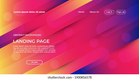 colorful landing page background  abstract modern website background  geometry shape