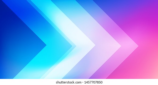 Colorful landing page. Blurred pink and blue gradient background with minimal geometric shapes composition. Vector illustration for your graphic design, banner, poster, website. 