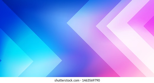 Colorful landing page. Blurred pink and blue gradient background with minimal geometric shapes composition. Vector illustration for your graphic design, banner, poster, website.