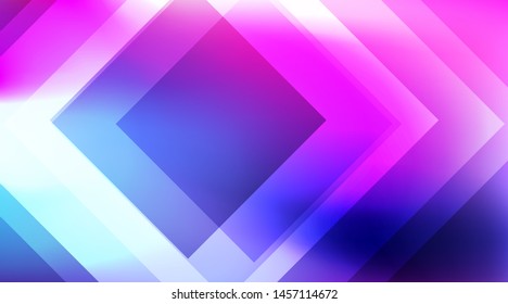 Colorful landing page. Blurred purple and blue pink color gradient background with minimal geometric shapes composition. Vector illustration for your graphic design, banner, poster, website. 