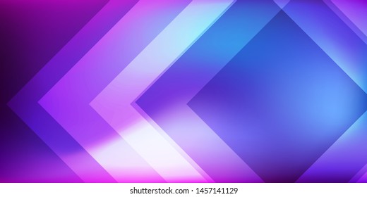 Colorful landing page. Blurred purple and blue pink color gradient background with minimal geometric shapes composition. Vector illustration for your graphic design, banner, poster, website. 