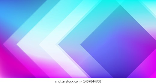 Colorful landing page. Blurred purple and blue pink trend color gradient background with minimal geometric shapes composition. Vector illustration for your graphic design, banner, poster, website. 