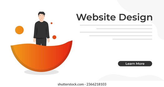 colorful landing page modern and clean background