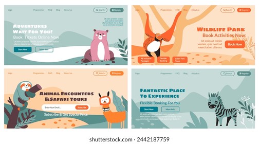 Colorful landing page set for wildlife park offer