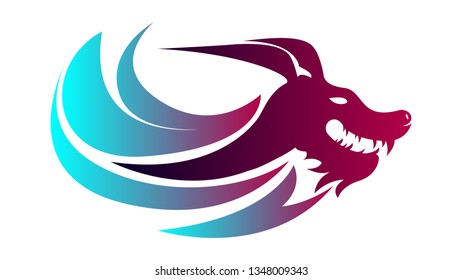 Colorful landscape.  Concept of nature. Abstract background. Graphic design. Digital art. Modern style. Creative icon. Beautiful logo. Isolated objects. Flat composition. Vector illustration 10 EPS