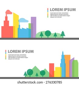 Colorful landscape template