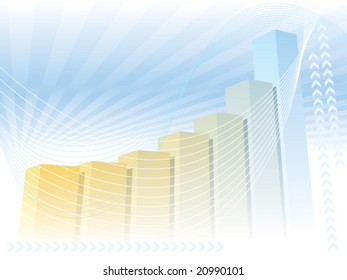 A colorful large graph, good background for business presentation.