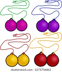 colorful lato lato child toys illustration for vector design 