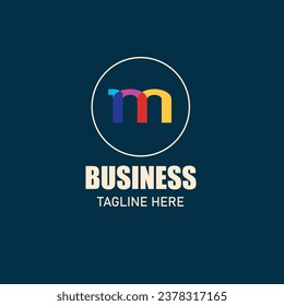 farbiges letztes M Logo, Vektordesign