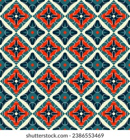 Colorful lattice seamless pattern. Vector illustration for print, fabric, cover, packaging, interior decor, blog decoration and other your projects.