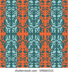Colorful lattice-like seamless oriental background with intricate motif