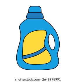 Colorful Laundry Detergent Bottle Vector Illustration. This vibrant vector illustration features a stylized laundry detergent bottle.