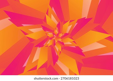 Colorful layered star design with dynamic geometric lines