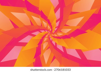 Colorful layered star design with dynamic geometric lines