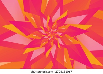 Farbiges geschichtetes Sterndesign mit dynamischen geometrischen Linien