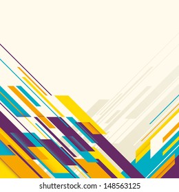 Colorful layout with angular abstraction. Vector illustration.