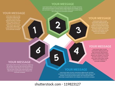 Colorful layout with area for own copy. Vector illustration.
