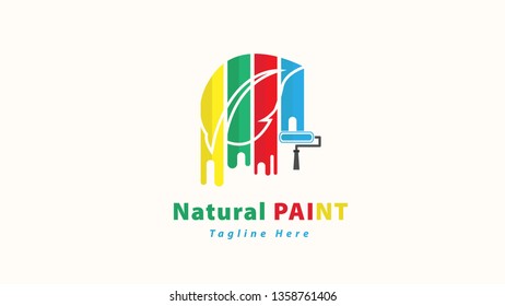 Colorful leaf eco concept. Abstract vector logo design template. - Vector