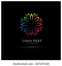 Colorful Leaf & Floral Logo. Symbol & Icon Vector Template.