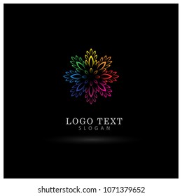 Colorful Leaf & Floral Logo. Symbol & Icon Vector Template.