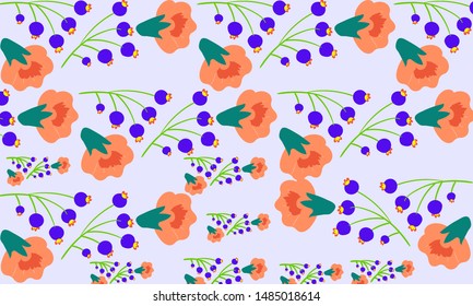 Colorful leaf and flower background