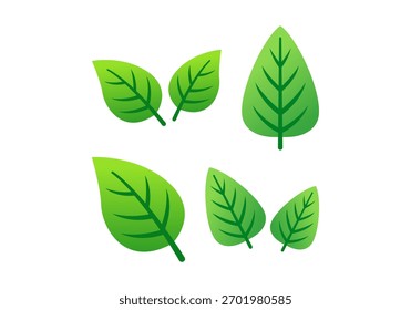Colorful leaf icon representing nature, organic lifestyle, and eco sustainability design.