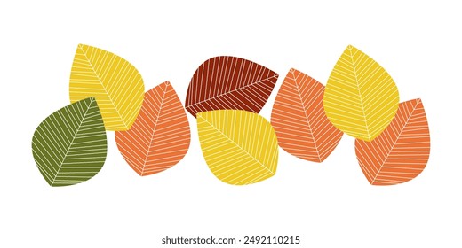 Colorful leaf illustration, autumn leaves