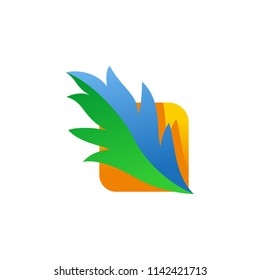 colorful leaf logo