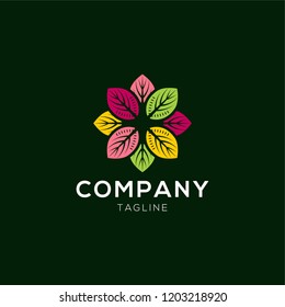 Colorful leaf Logo