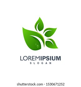 colorful leaf logo design inspiration