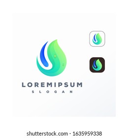 Colorful leaf logo design ready to use