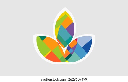 Colorful Leaf Logo for Eco-Friendly and Nature-Inspired Brands