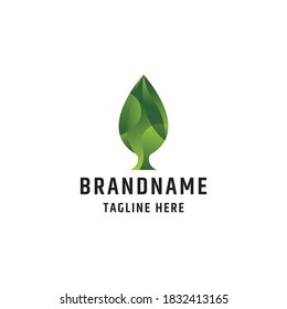 Plantilla de diseño de iconos de logotipo de hoja de color