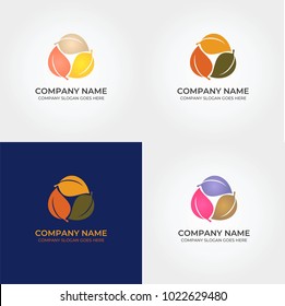 Colorful Leaf Logo Icon Template