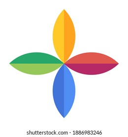 Colorful leaf logo in vector design for your company or health, cosmetic, spa, salon.