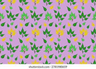 Colorful leaf pattern in spring