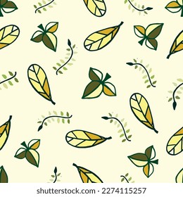 Colorful leaf seamless pattern background wallpapers