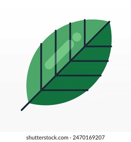 Colorido activo de diseño de forma de hoja. Elemento de diseño de hoja plana