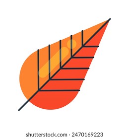 Colorido activo de diseño de forma de hoja. Elemento de diseño de hoja plana