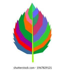 diseño de arte pop de wpap vectorial de hoja colorida