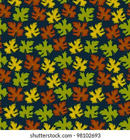 Colorful leafs - seamless pattern