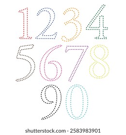 Colorful learning number tracing counting collection