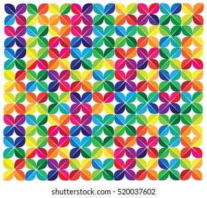 Colorful leaves abstract background